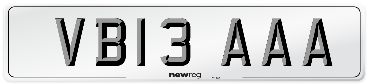 VB13 AAA Number Plate from New Reg
